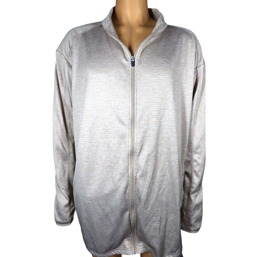 Pro‎ Tour Jacket Size 4X Big & Tall Khaki Tan Full Zip Golf